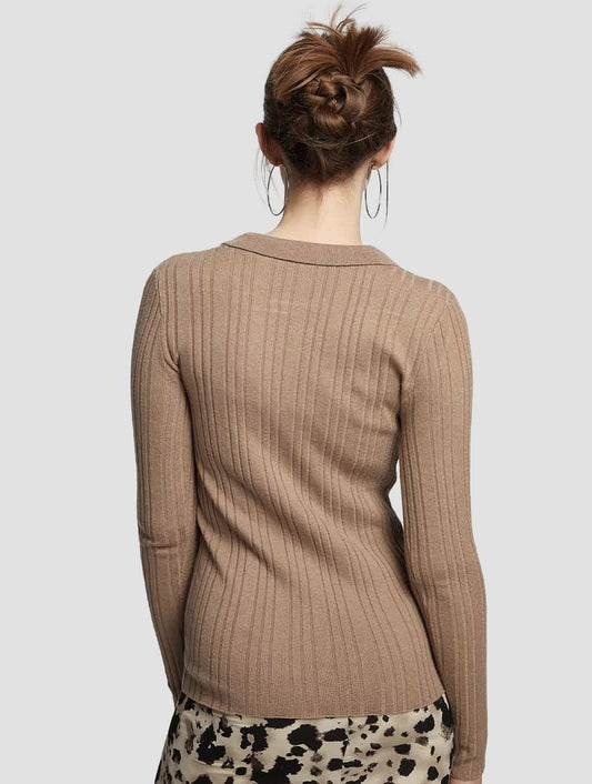 Waisted Cardigan with Regular Collar image 1