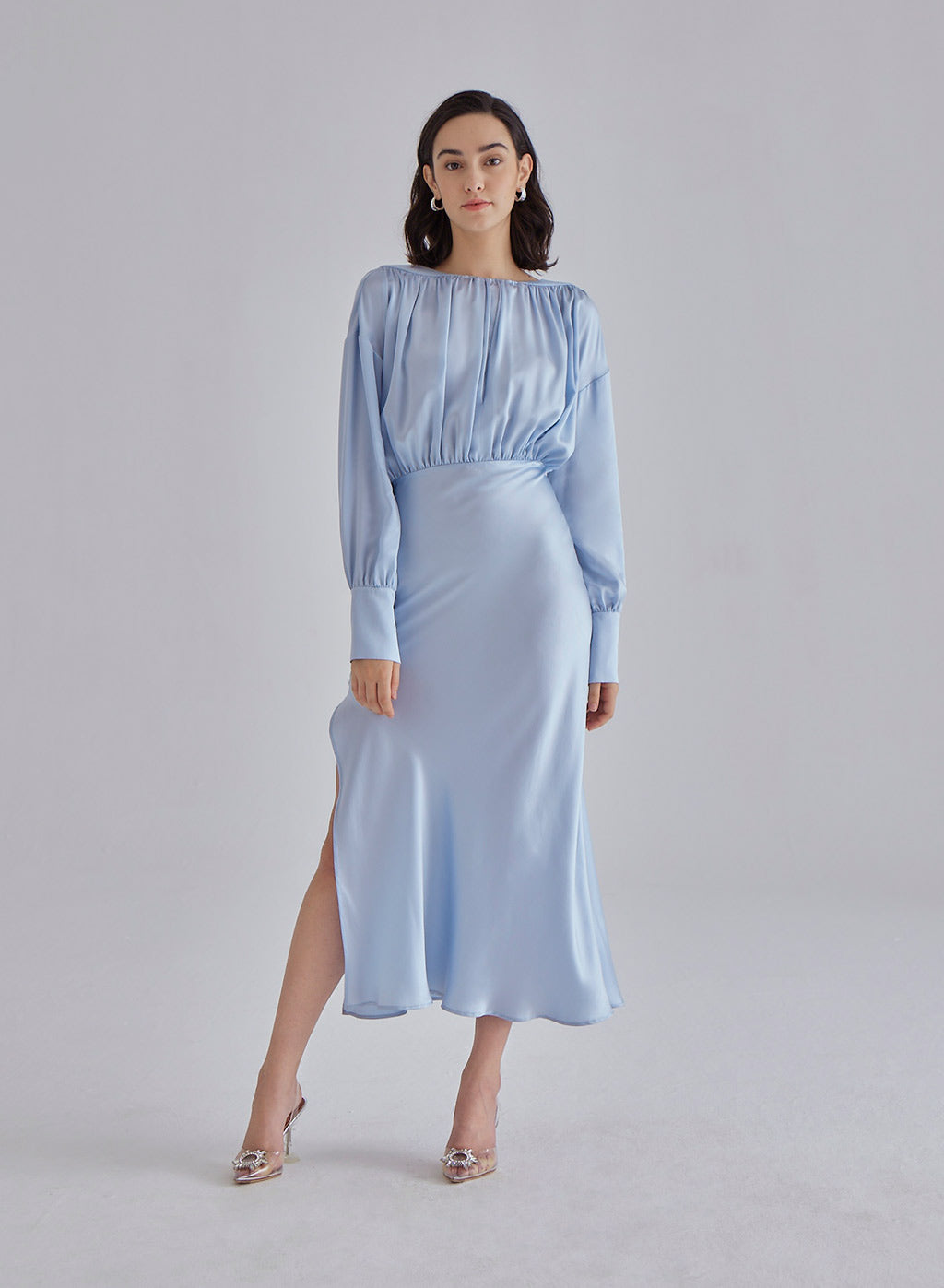 lavender fields maxi dress Lavender Fields Maxi Silk Dress – silkmaison