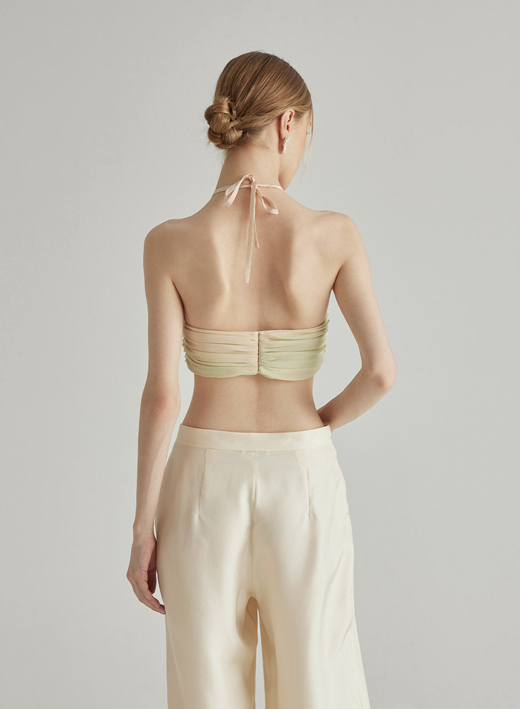 Melon Peach Silk Bandeau