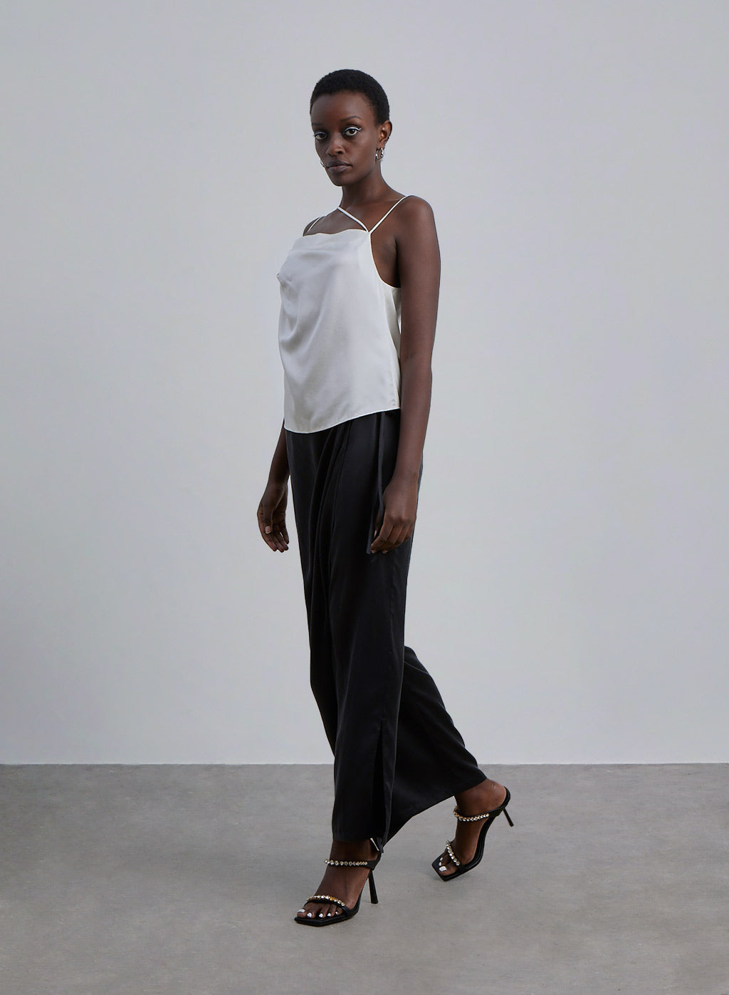 Square-Neck Silk Camisole