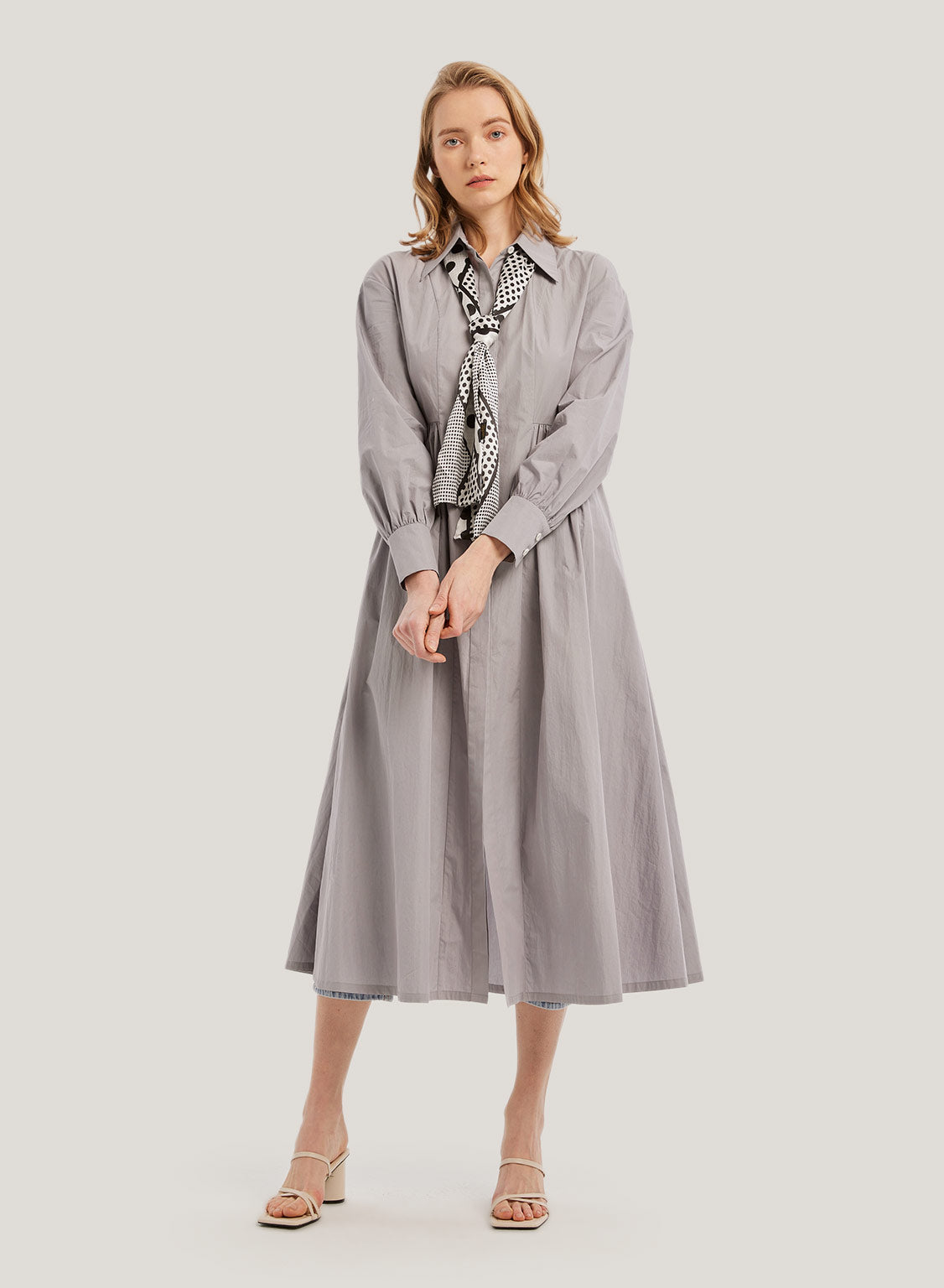 Longline Cotton Shirtdress
