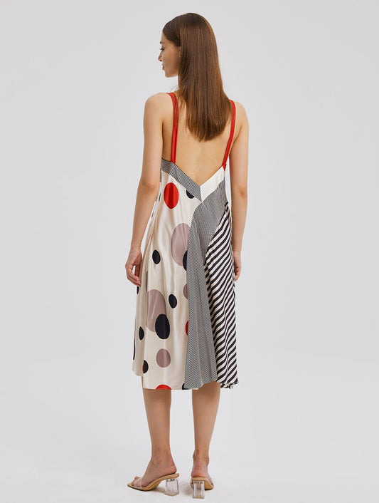 Abstract Print Midi Slip Dress image 1