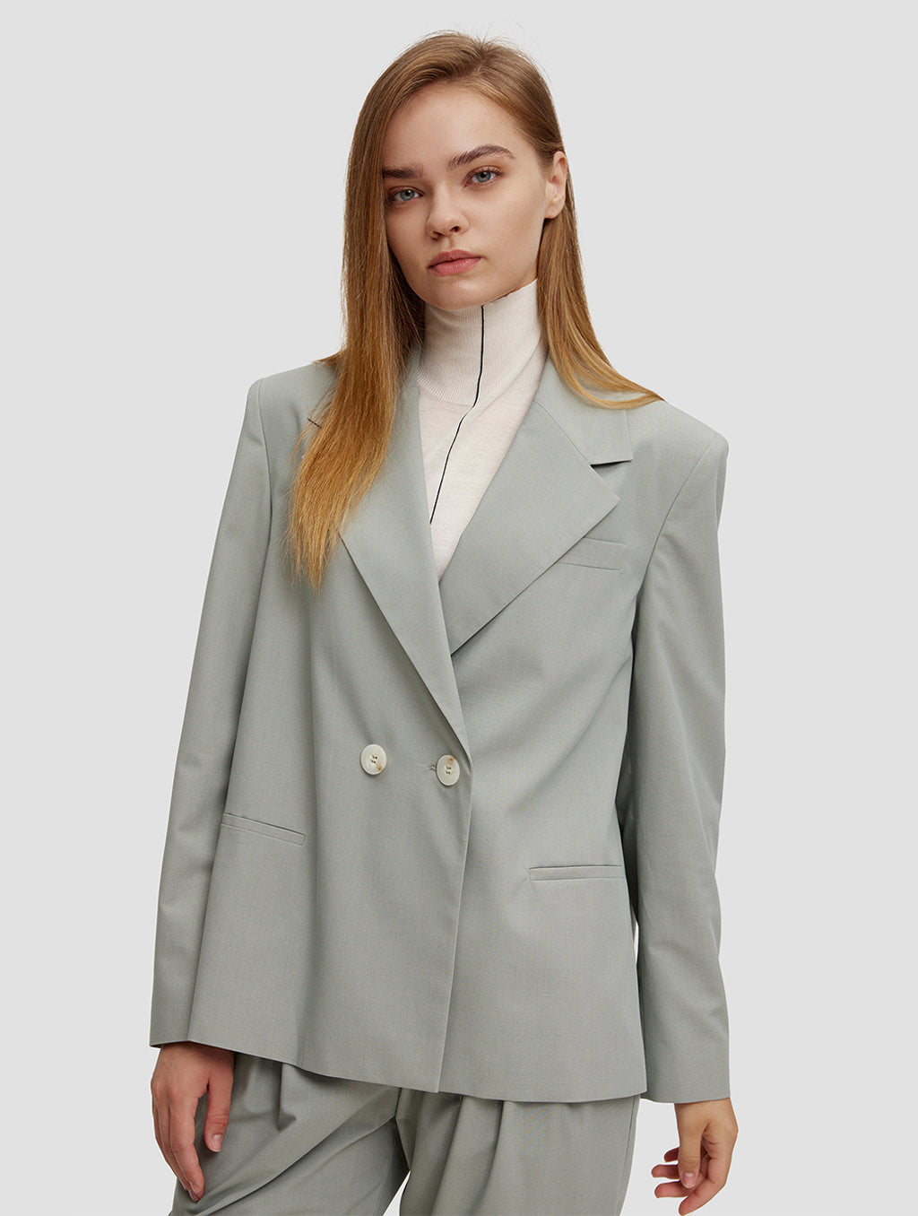Boxy Two Button Blazer