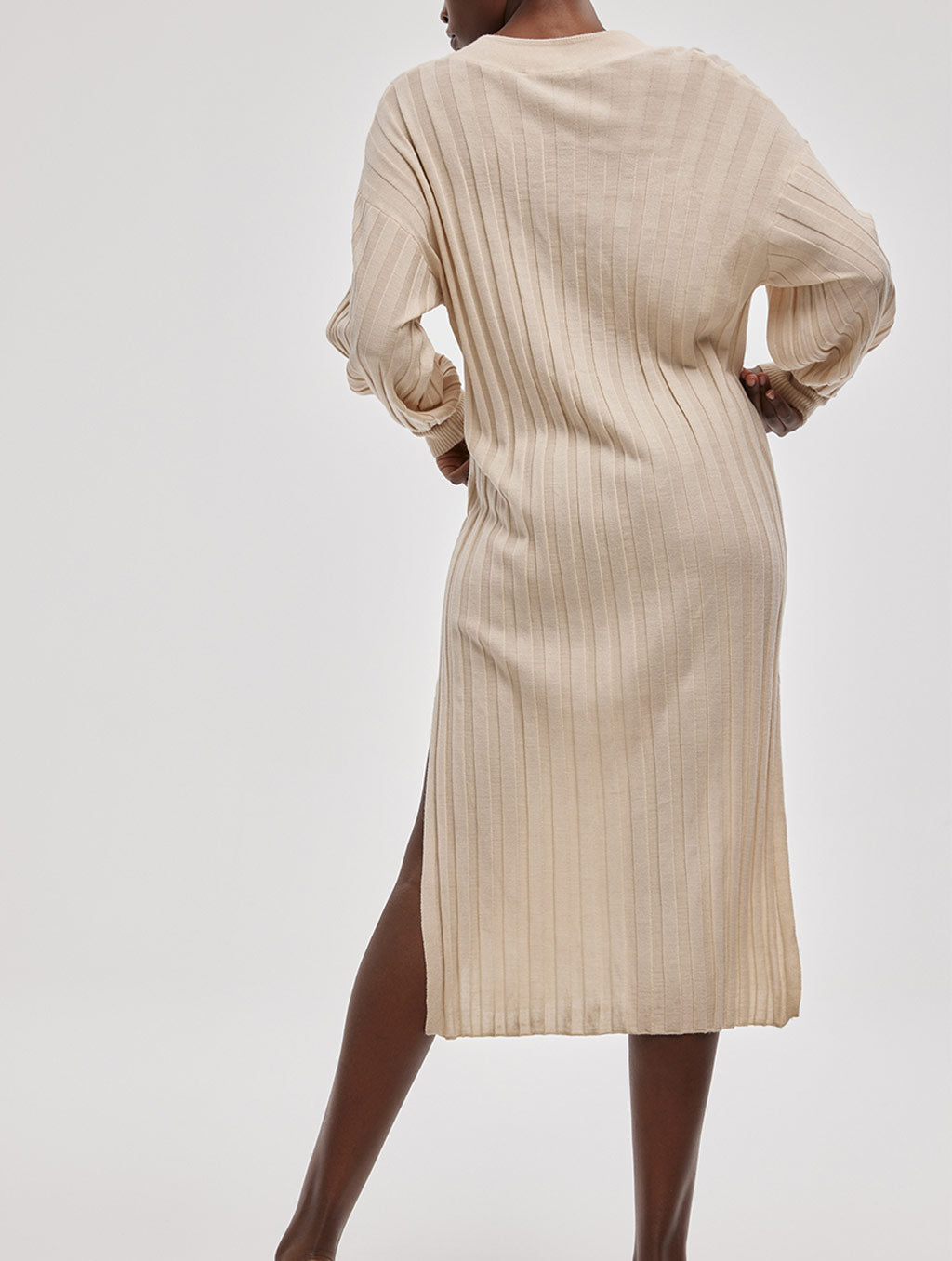 Maxi Pleated Sweater Dress
