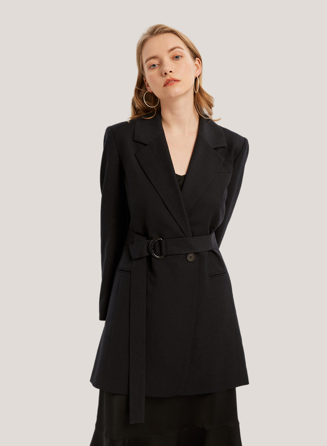 belted blazer