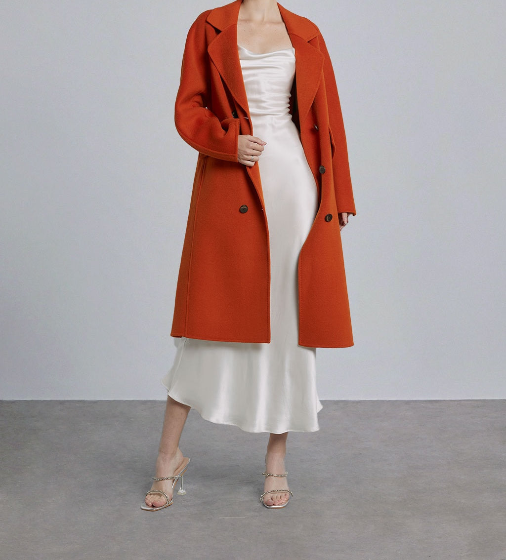 Classic Double Breasted Wool Coat