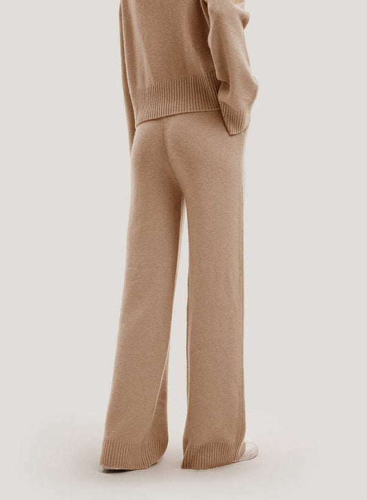 Wide-Leg Wool-Cashmere Knitted Pants image 1