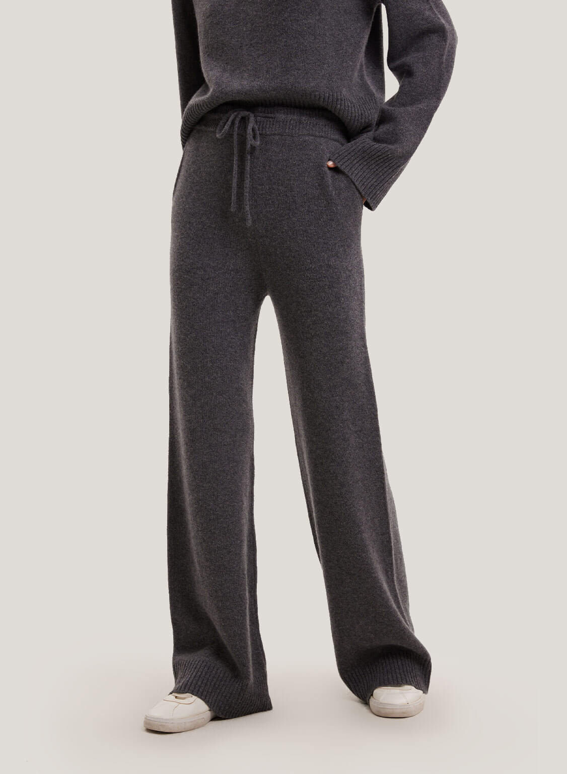 Wide-Leg Pure Cashmere Pants — SILK MAISON