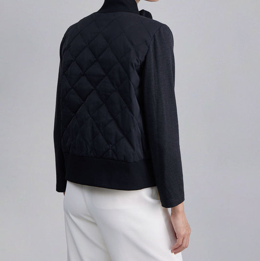 Zip Closure Quilted Puffer Jacket — SILK MAISON