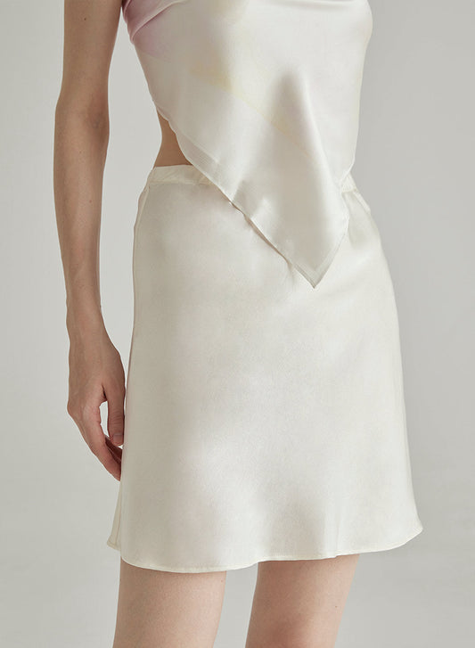 SILK MAISON A-Line Mini Silk Skirt detail view