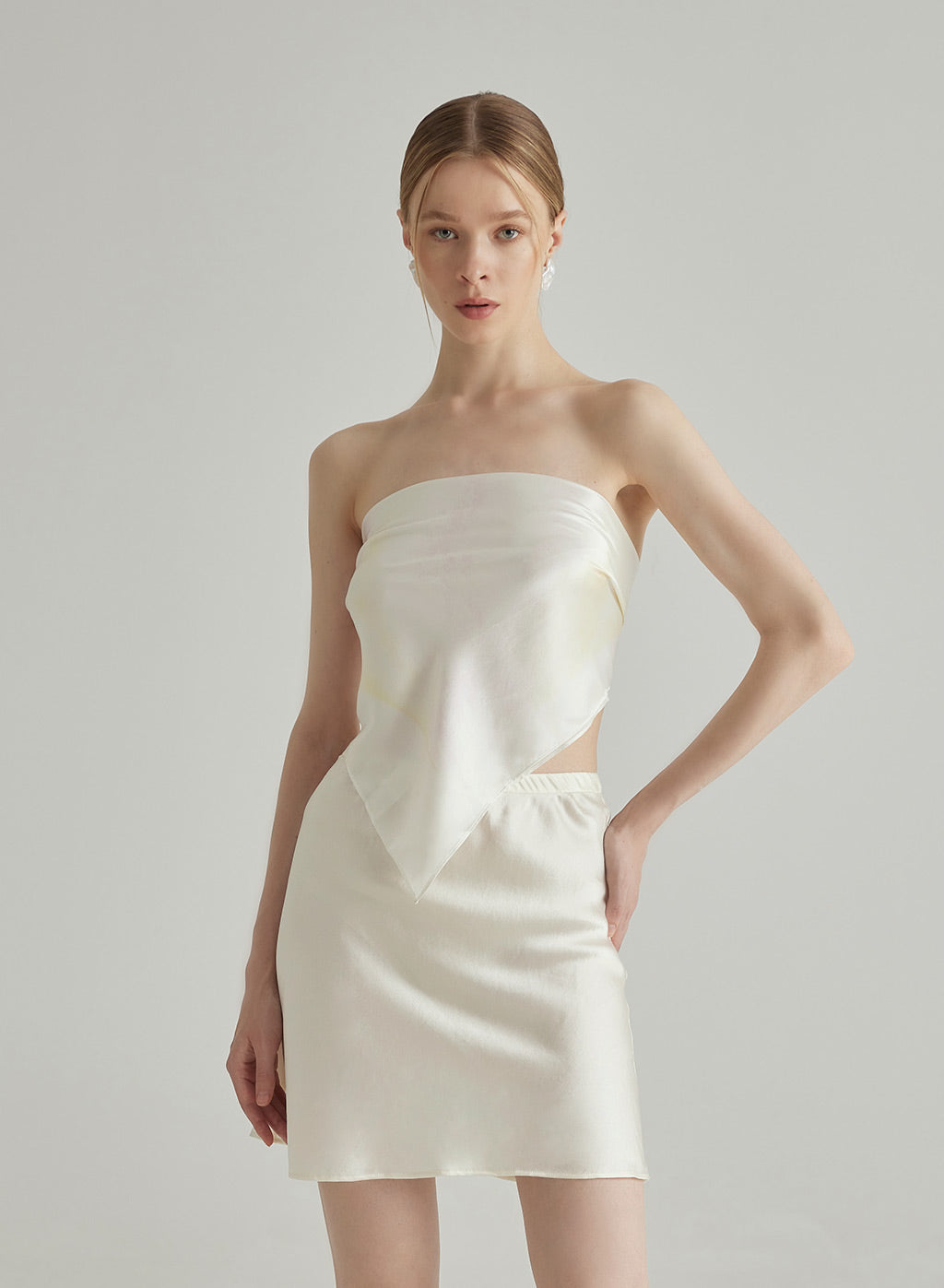 A-Line Mini Silk Skirt by SILK MAISON