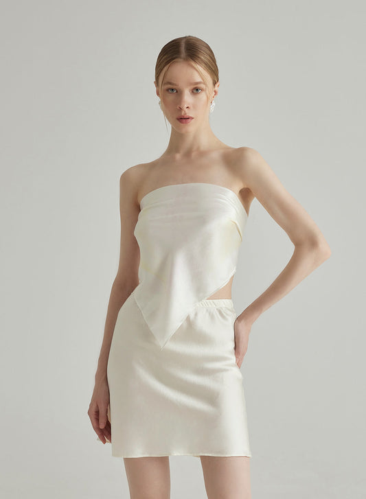 A-Line Mini Silk Skirt by SILK MAISON