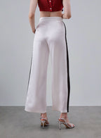 Color Block Loose-fit Satin Pants image 1