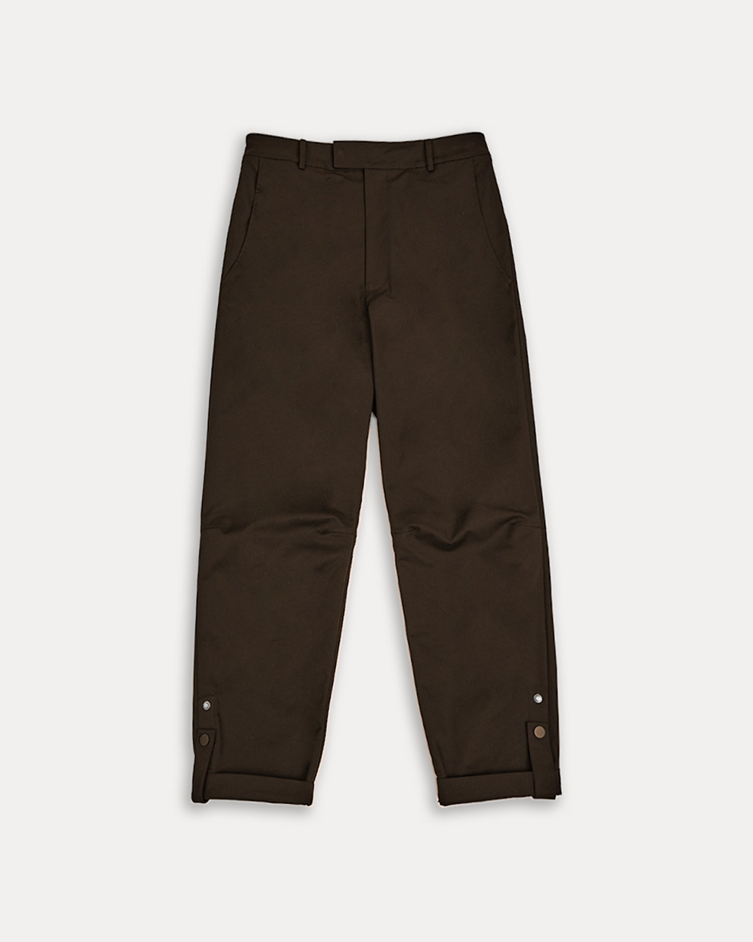 Ankle-Adjustable Pants - Dark Brown, M image