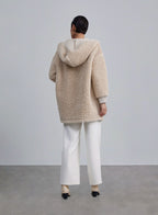 Buttoned Front Hooded Teddy Coat image 1
