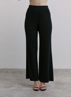 Cashmere Rib-Knit Leisure Bottoms - Black, L image