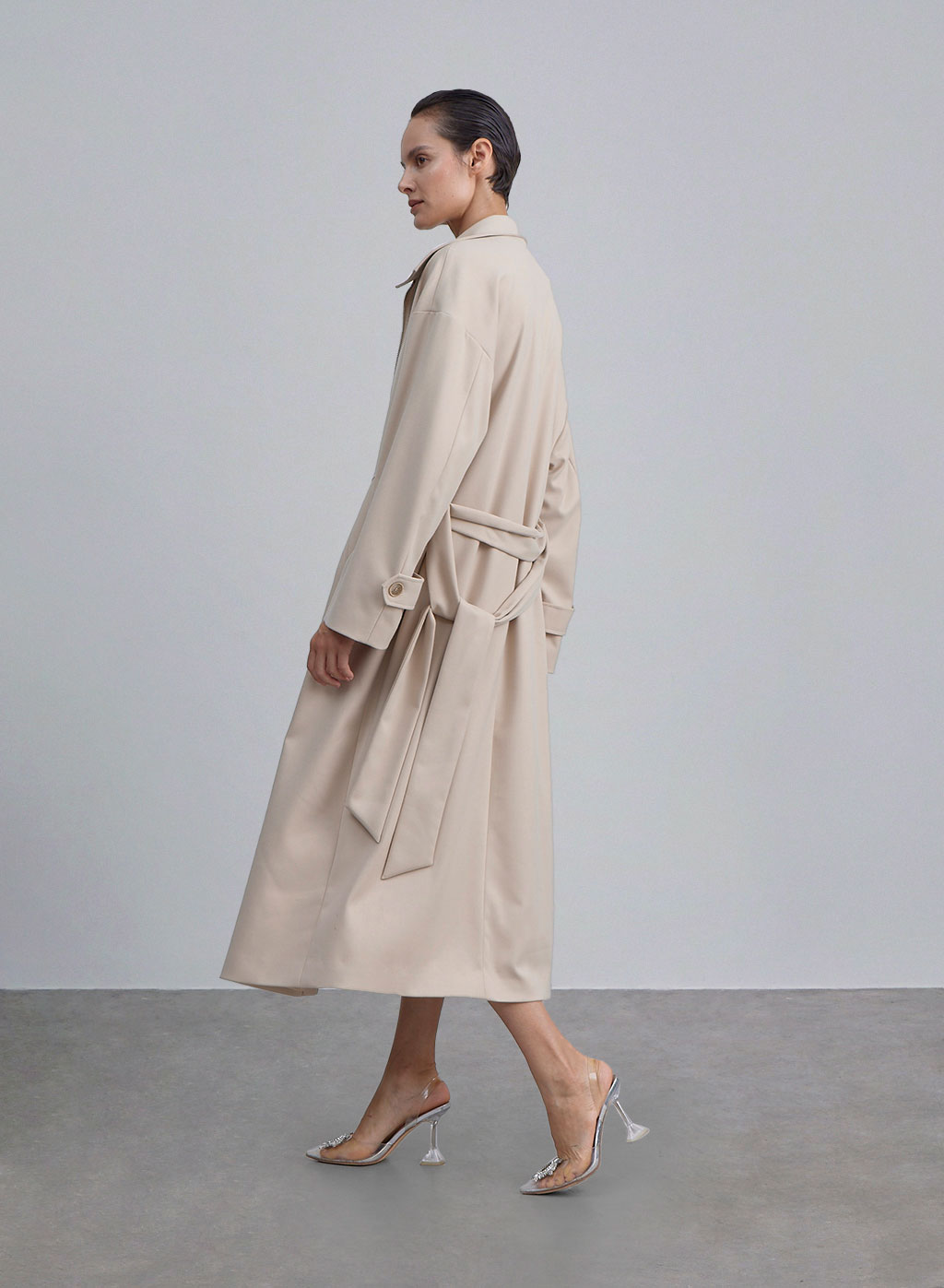 Wide Placekt Belted Trench Coat image 1