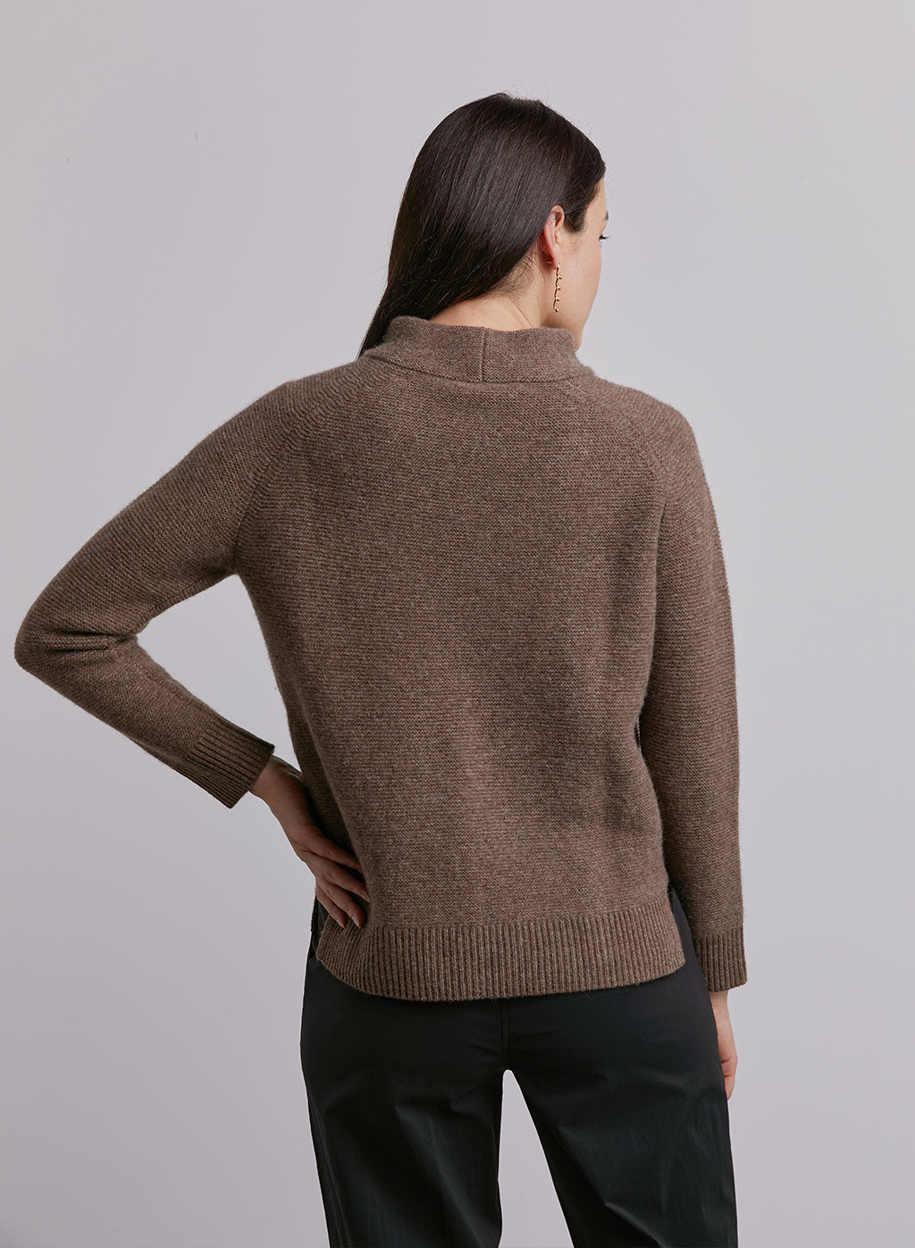 Side Slit Wool-Yak Blend Jumper