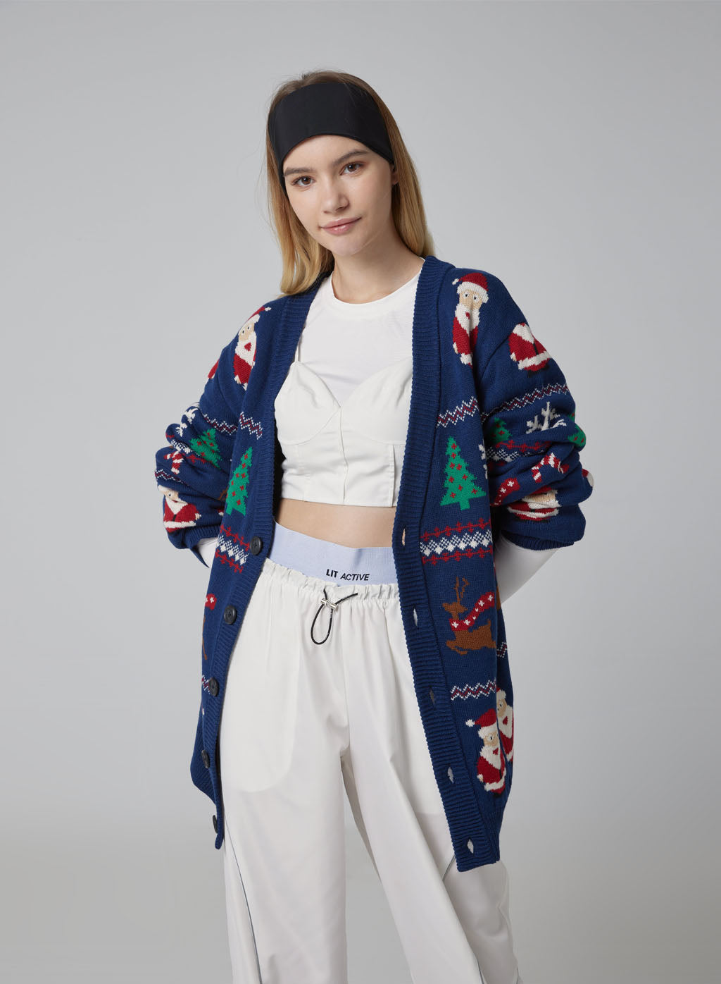 Santa Claus Print Cardigan - Old Navy, XXS image