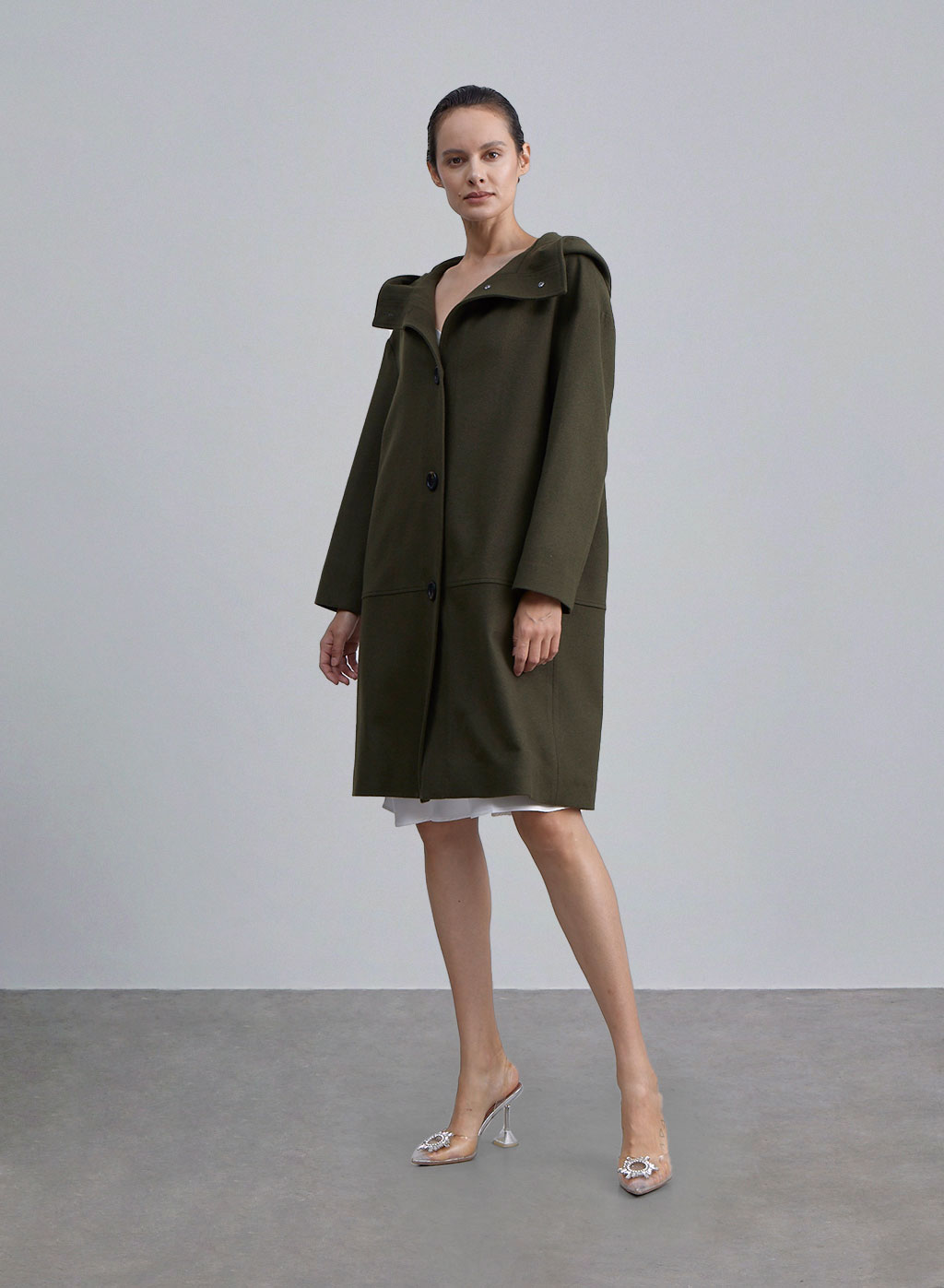 Dorothy Back Hooded Wool Coat image 0
