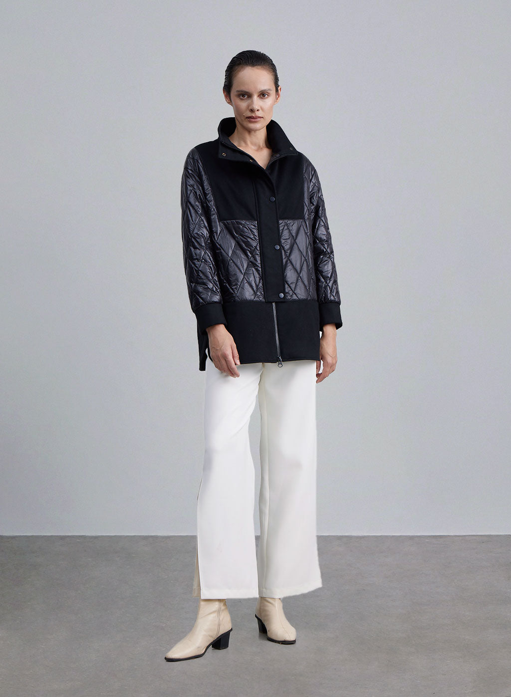 Diamond Block Padded Patchwork Jacket image 0