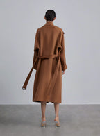 Uneven Lapel Double-Faced Coat image 1