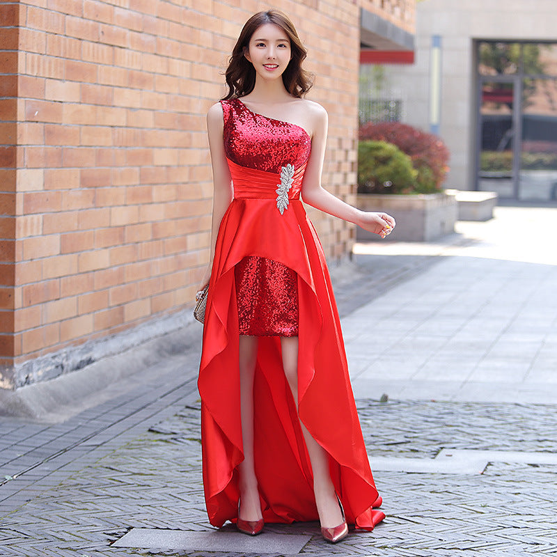 Ladies Banquet Summer Ladies Temperament Dress - red 1, 2XL image