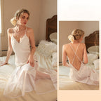 Lace suspender nightgown