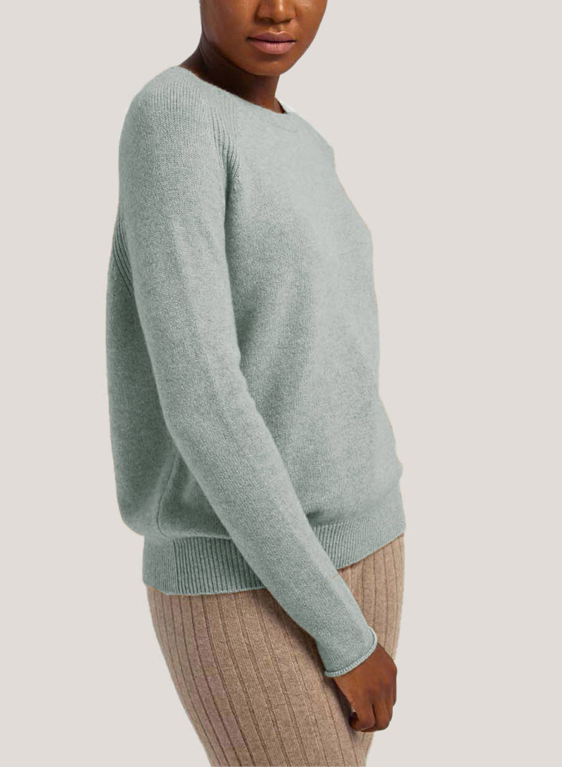 Crew-Neck Wool-Cashmere Sweater - Lake Blue, S image