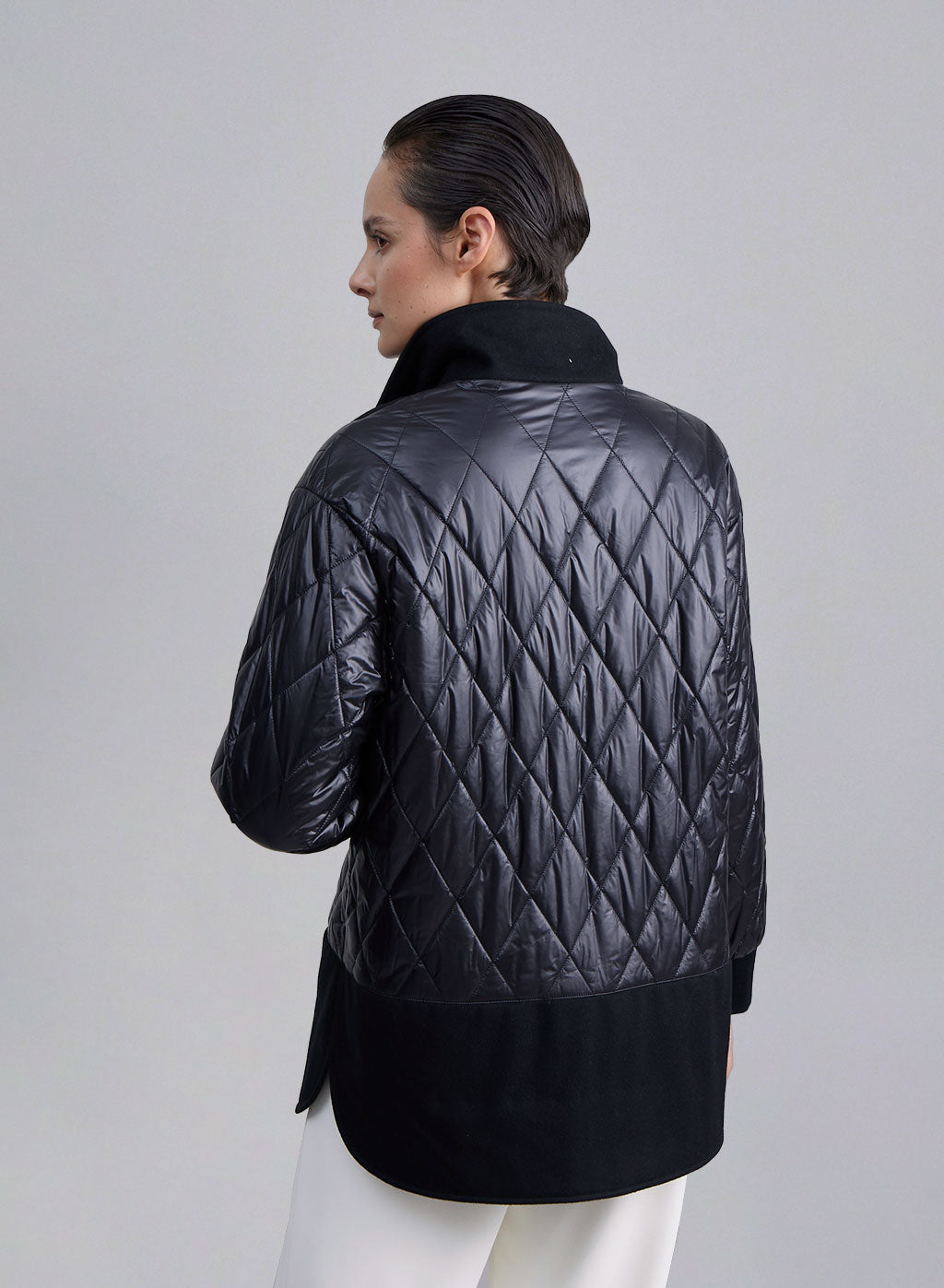 Diamond Block Padded Patchwork Jacket image 1