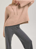 Cropped Wool-Cashmere Hoodie - Beige, L image