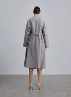 Wide Lapel Belted Trench Coat image 1