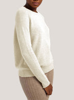 Crew-Neck Wool-Cashmere Sweater - Ivory, M image