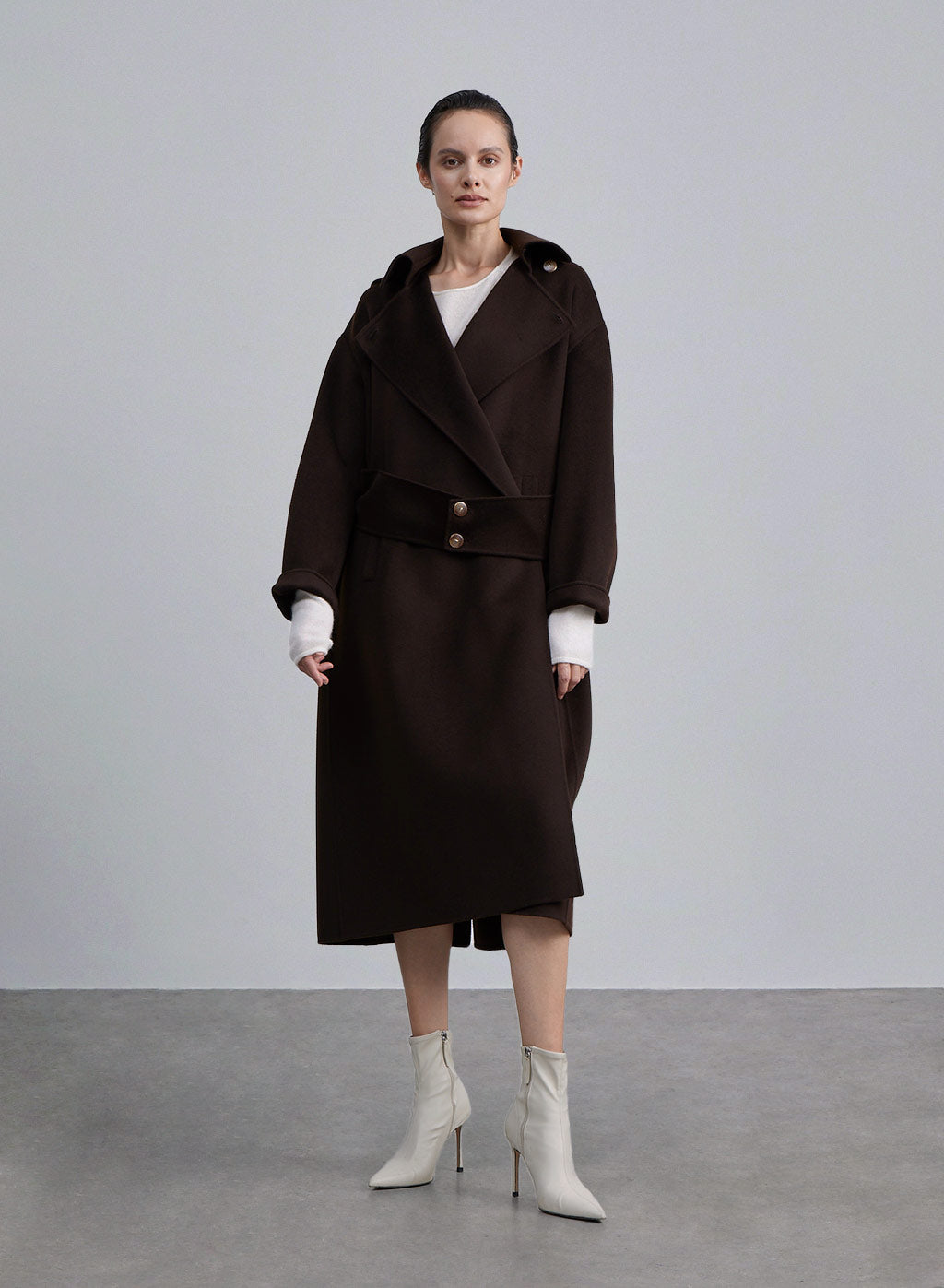 A-line Hem Belted Wool Coat image 0