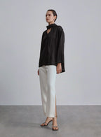 Blend Shoulder Stack Silk Blouse image 0
