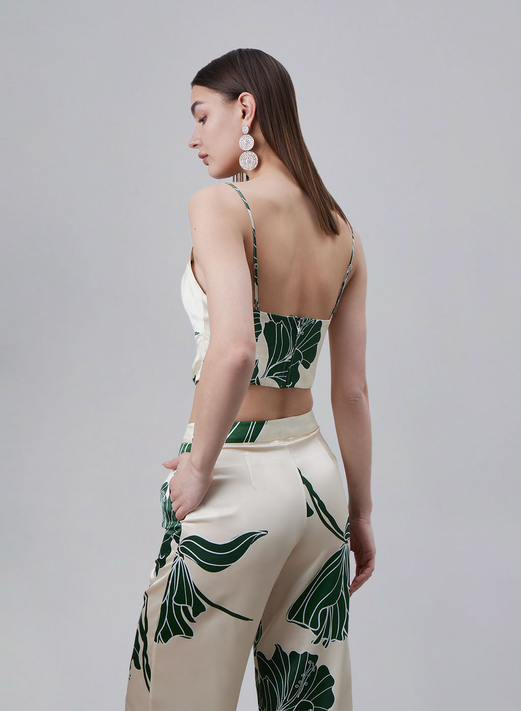 Printed Gather Pleat Silk Top image 1