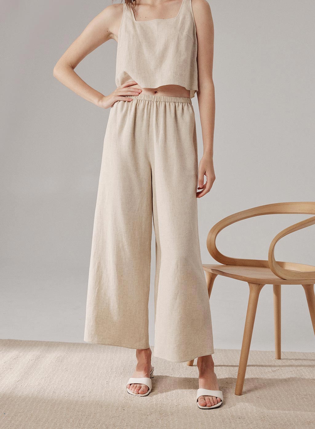 Linen Elasticated pants - Linen, L image