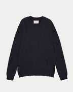 1 × Distressed Crewneck Sweater