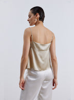 Double Drawstring Silk Slip Top image 1