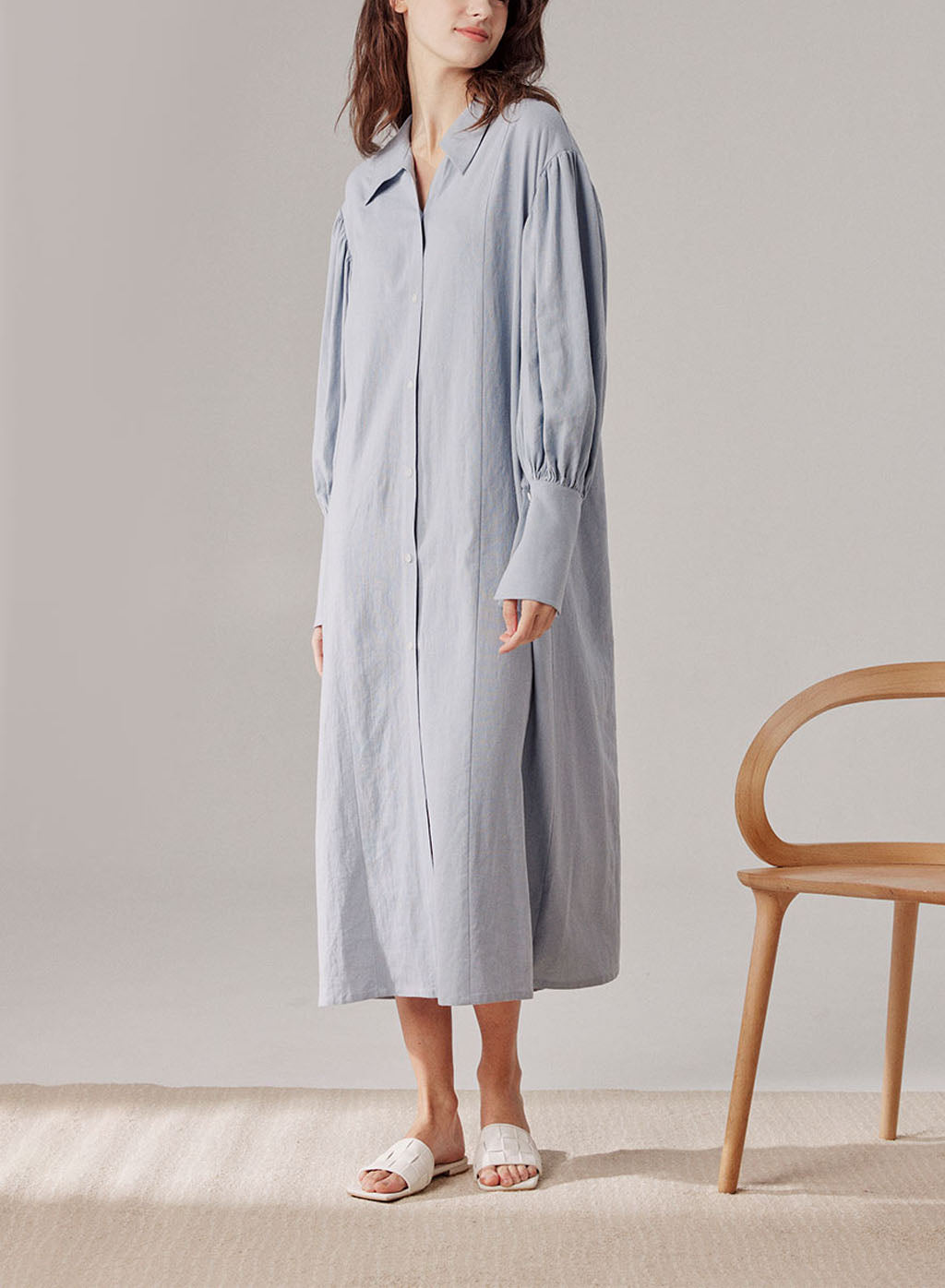 Oversized Shirt Dress - Speech Blue, S image