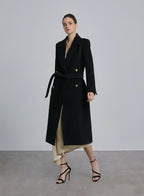 Back Vent Double Breasted Wool Coat image 0