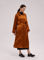 Double-breasted Long Trench Coat