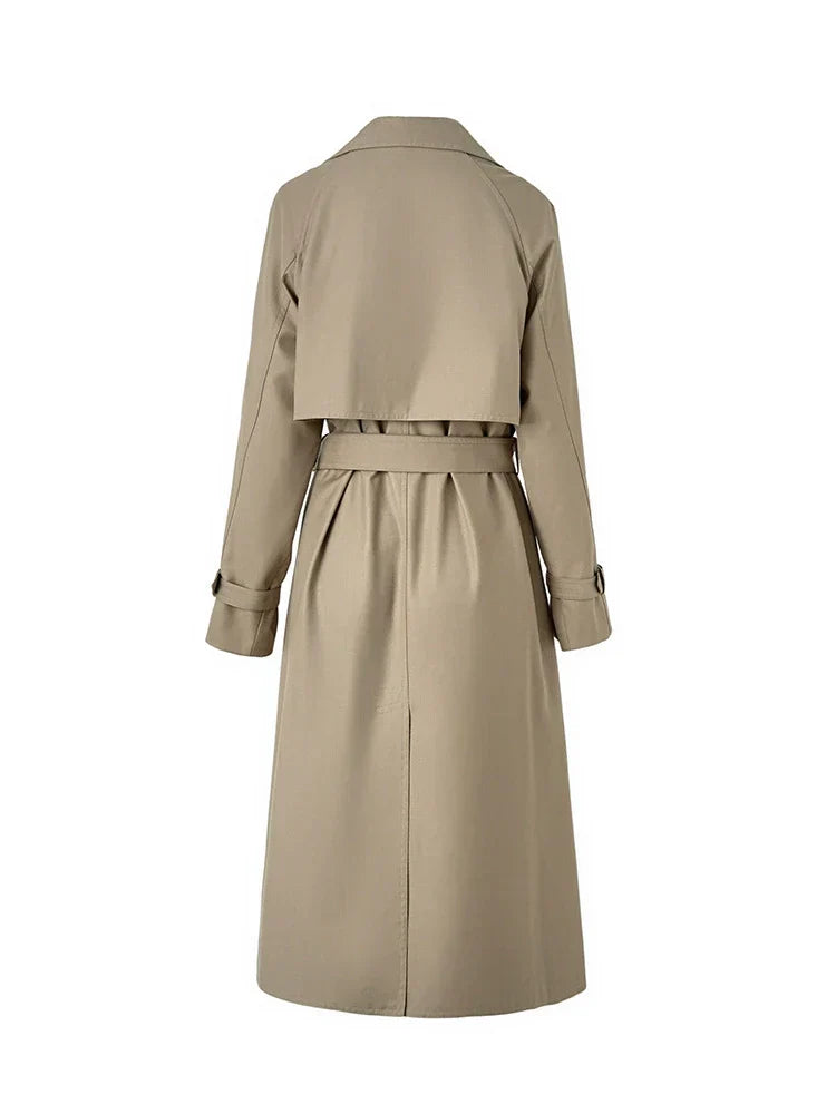 Women's Elegant Trench Coat for Fall Winter ?¡ìC Knee-Length Polyester Coat, Perfect for Commuting