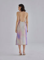 Blue Aura Midi Silk Slip Dress image 1