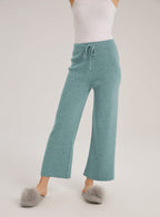 Hadley Drawstring Cashmere-Wool Pants - Magic Mint, M image