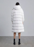 Pluffy Zip Front Hooded Down Coat image 1