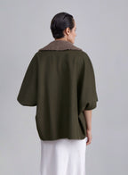 Military Style Cashmere-Wool Cape image 1