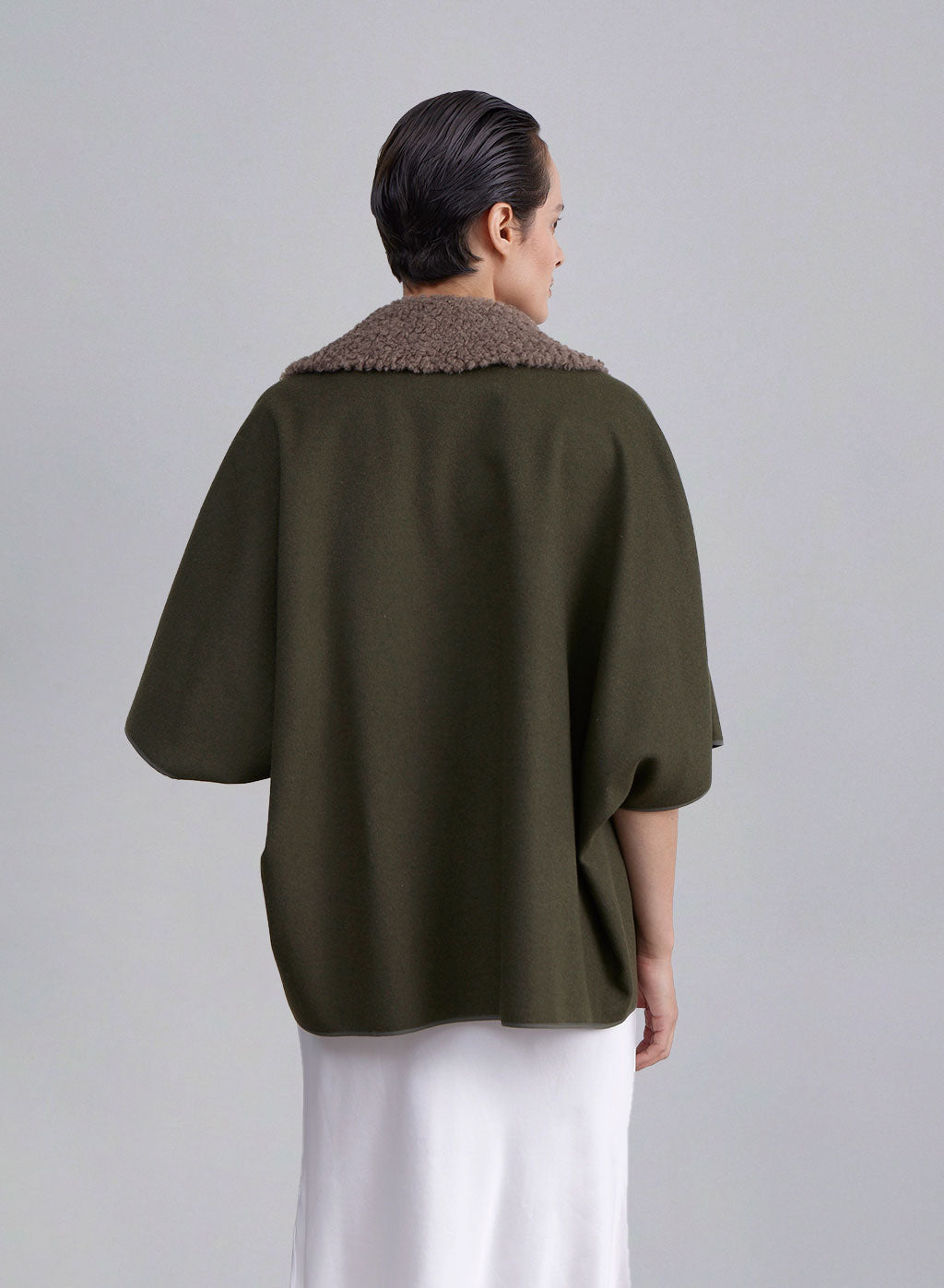 Military Style Cashmere-Wool Cape image 1