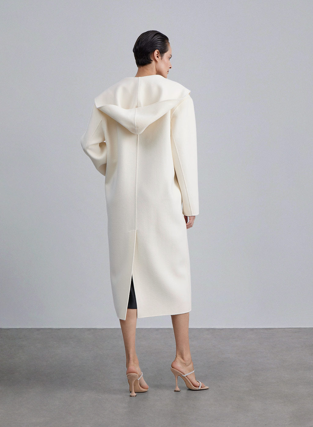 Tapered Loose Wool Hooded Coat image 1