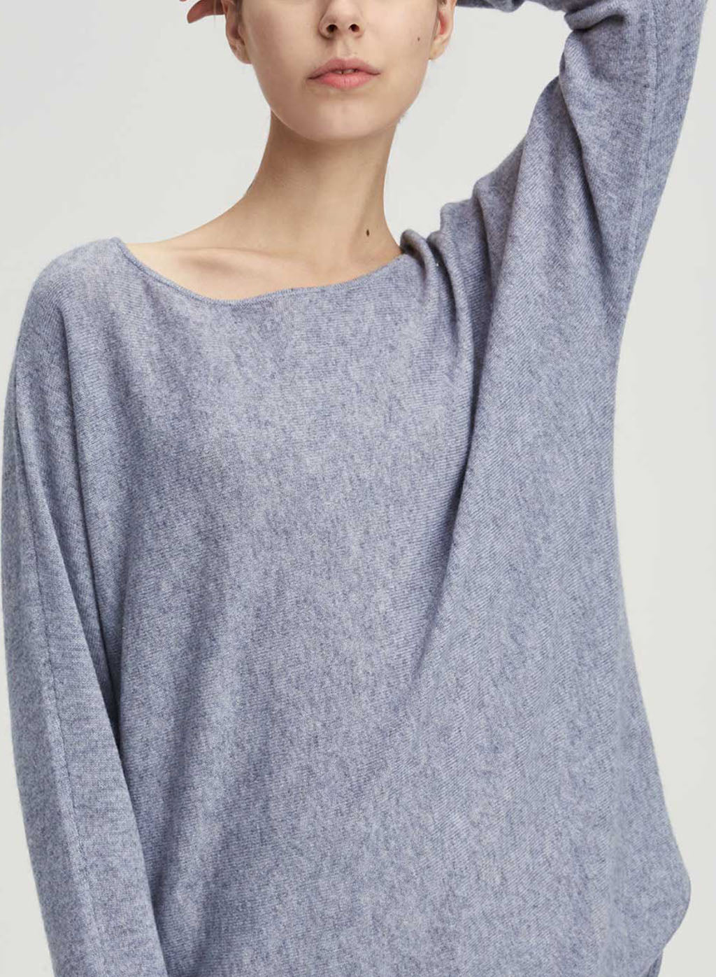 Long Sleeved Boatneck Sweater - Elephant, S image